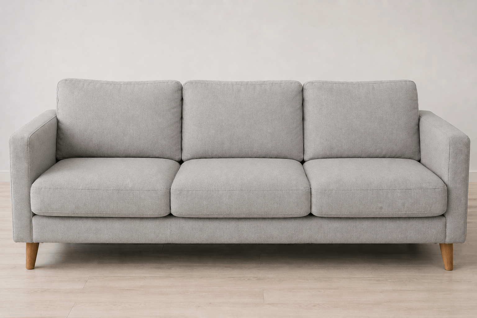 Clean light grey sofa after professional upholstery cleaning in Halifax